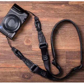 Dekompressziós retro nyakpánt kézzel készített eredeti gyorskioldó marhabőr kamera vállpánt Sony Fuji Olympus Leica Canon számára