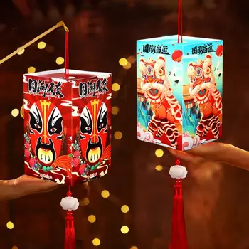 Dekoratív DIY kínai sárkány év lámpás Kínai stílusú rajzfilm Szarka kézi lámpás fa / PVC oroszlán tánc / szarka / daru tánc