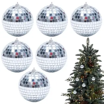 Disco Ball ezüst függesztések Különböző méretek fényvisszaverő tükörlabda dísz Különböző méretek fényvisszaverő mini diszkólabda diszkóhoz