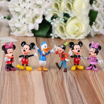 Disney Mickey Minnie Akció Játék figurák Aranyos Rajzfilm DIY Mobiltelefon Kulcstartó baba Esküvői dekoráció