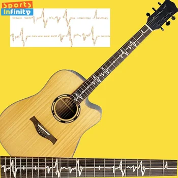 DIY gitár dekoráció Fingerboard matrica fogólap matrica betét 38 40 41 42 hüvelykes fa elektromos gitár fejtámla kiegészítők
