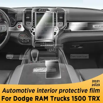 DODGE RAM teherautókhoz 1500 TRX 2021-2023 sebességváltó panel navigáció Autóipari belső TPU védőfólia burkolat karcmentes