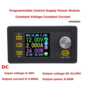 DPS3003 32V 0-3A állandó feszültségű áram Lépcsőzetes lefelé programozható tápegység modul Buck feszültség átalakító színes LCD voltmérő