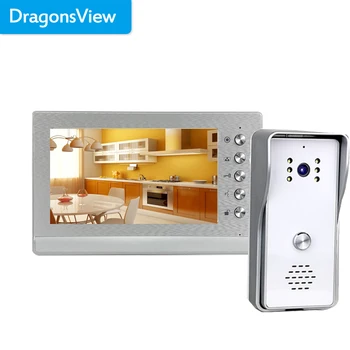  Dragonsview 7 hüvelykes otthoni kaputelefon vezetékes videó ajtótelefon rendszer Villa Apartment Doorbell kamera vízálló feloldás