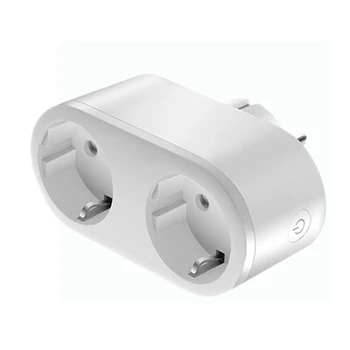 Dual Socket EU adapter Tuya Smart Life távirányító Felügyeleti konnektorok Alexas