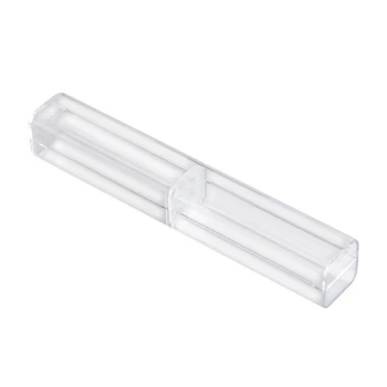 E9LB 5 darab kis átlátszó ceruzadoboz Mini tolltartó Trasparent műanyag tolltartó 0,98'' 0,98'' diáknak