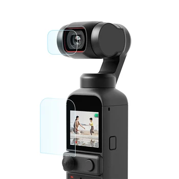  edzett üveg képernyővédő fólia fedél DJI OSMO Pocket 2 kézi kardántengely akciókamera lencséjéhez LCD képernyővédő filmtok