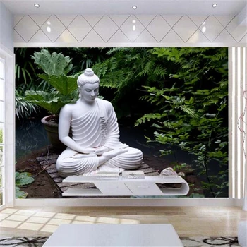 Egyéni nagy háttérkép 3d fotó falfestmény Buddha felhő víz zen Buddha szórakoztató zen TV háttér fal papel de parede обои 3д для стен