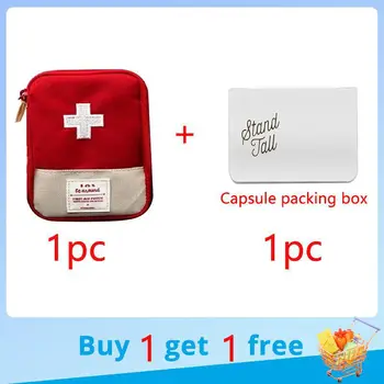 Elsősegély-készlet utazás kültéri kemping Hasznos hordozható mini gyógyszer tároló táska Camping sürgősségi túlélőtáska tabletta tok