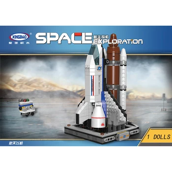 Emberi holdraszállás projekt sorozat kockák játékok Űrsikló műhold holdkapszula összeszerelés modell készlet Gyerek ajándékok
