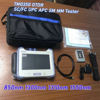 Eredeti TMO350 OTDR SC/FC UPC APC SM MM teszter 850nm 1300nm 1310nm 1550nm optikai időtartomány reflektométer Többnyelvű