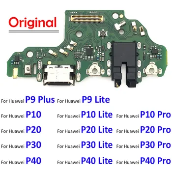 Eredeti USB töltő dokkoló kártya Flex Huawei P9 P10 P20 P30 P40 Pro Lite Plus készülékhez IC csatlakozóval Töltőport Flex kábel