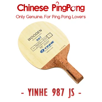Eredeti YINHE 987 asztalitenisz penge Korea Style 5 rétegelt fa gyors támadás Japán Penhold JS fogantyú ütő pingpong ütő ütő evező evező