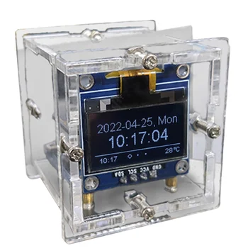 ESP8266 DIY elektronikus készlet Mini óra OLED kijelző Csatlakozás a Shell DIY forrasztási projekthez