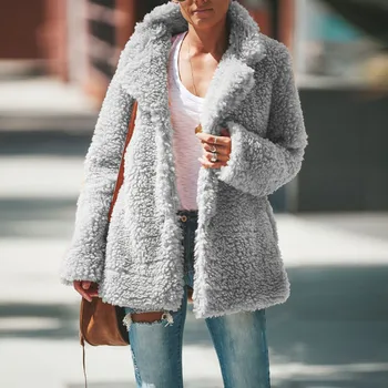 Faux gyapjú kabát női divat és meleg design feleségnek