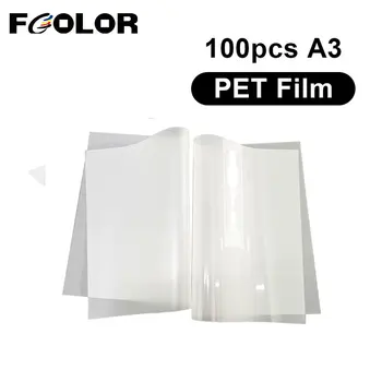Fcolor 100 lap/csomag Dupla bevonatú A3 DTF PET filmpapír Epson A3 L1800 L805 DX5 DTF tintasugaras nyomtató DTF hőátadó film