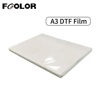 Fcolor 50/100 lapok DTF PET fólia A3 Direct to póló film R1390-hez L1800 DX5 L805 nyomtatófej DTF nyomtató lap transzfer film