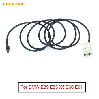 FEELDO Car Audio Radio MP3 AUX-IN adapterkábel BMW E39-hez E53 X5 E60 E61 12-PIN port AUX kábelköteg kábel #FD5807