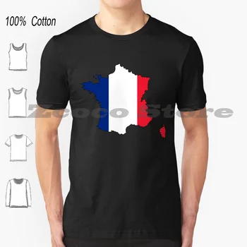 Flag France póló 100% pamut Kényelmes, kiváló minőségű zászló Franciaország menü Az ország Nemzet Nemzeti határok Elhelyezkedés