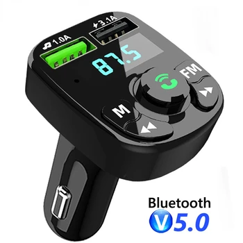 FM adó Autós MP3 lejátszó TF kártya U lemezes lejátszás 3.1A USB autós töltő kihangosító Bluetooth 5.0 autós készlet FM modulátor