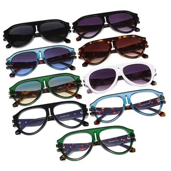 Futurisztikus kerek keretes napszemüveg Retro UV400 védelem Színátmenetes lencsés napszemüveg Szemüveg Szemüveg nőknek és férfiaknak