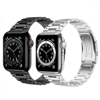 Fém szíj Apple Watch Ultra 49mm 8 7 45mm 41mm Rozsdamentes acél cserecsuklópánt iwatch 6 5 4 3 SE 44mm 42mm 40mm