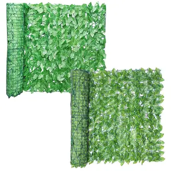 Garden Privacy mesterséges sövény zöld levél kerítés otthoni vágható teraszra Valósághű zöld hőálló erkély kültéri falakhoz