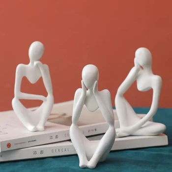 Gyanta szobor Északi lakberendezés Karakter szobor Nappali Asztali dekoráció Absztrakt Kreatív Modell Lakberendezés