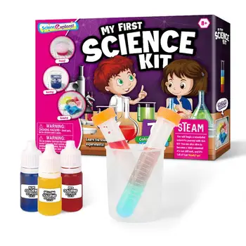 Gyerekek Tudományos kísérleti készlet Vegyes színű DIY kézzel készített anyagkészlet 38 Kísérletek Oktatójátékok gyerekeknek 3-8 éves gyermekek számára