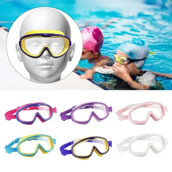 Gyermek úszószemüveg, gyermek úszószemüveg fiúknak, lányoknak párásodásgátlóval, vízálló, átlátszó lencse 8-13 éves gyerekeknek
