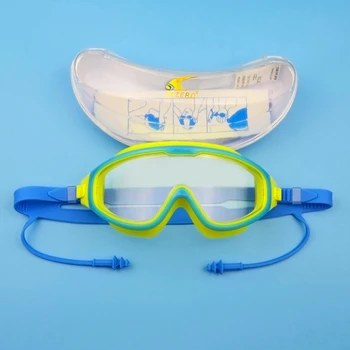 Gyermek úszószemüveg Gyermek úszószemüveg Úszószemüveg Széles, tiszta látás Nincs szivárgás Állítható füldugóval Ködgátló