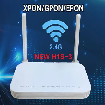 H1S-3 GPON EPON XPON 2.4G 1GE+3FE+1POTS+Wifi ONU ONT Angol por firmware ac 2 antenas router ont modem