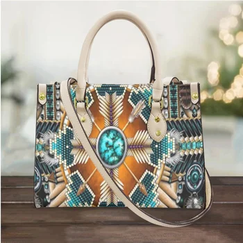 Hagyományos azték etnikai design kézitáskák Törzsi kultúra felső fogantyú Messenger táska divat utazási parti kuplung táskák női ajándék