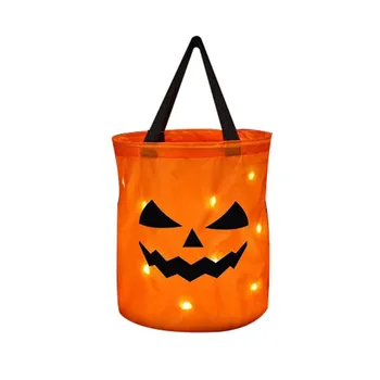 Halloween ajándéktáskák LED fénnyel, hozzáadva a Halloween hangulatát partikhoz, születésnapokhoz és egyéb alkalmakhoz