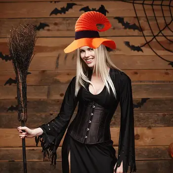 Halloween Boszorkány Kalap Party jelmez Fejfedő Ördög Caap Cosplay kellékek Dekorációs díszek Szerepjáték varázsló Jelmez kiegészítők