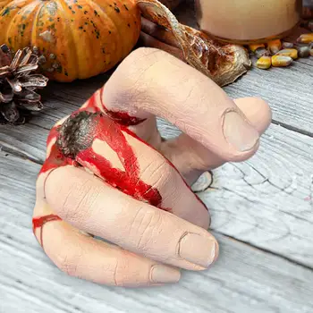 Halloween Ijesztő dekorációk Törött kéz Horror figurák Véres kéz Testrészek Halloween Party bárhoz Iroda Otthoni cosplay