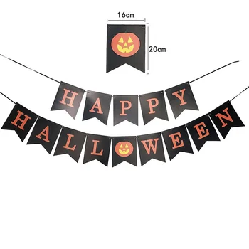 Halloween Party díszített fesztiválok levél kreatív nagy retro bannerek és sármány fekete dekoráció Kiváló lakberendezés egyszerű