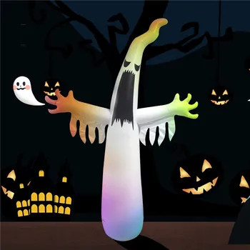 Halloween Party Új PVC felfújható szellem tumbler tök tumbler LED világító fehér szellem Halloween terror kellék