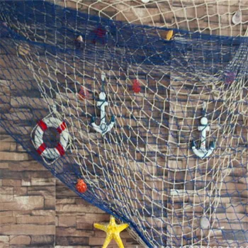 Halászháló fali függesztések Díszstúdió Kellékszoba Lakberendezés Mediter Tengeri matricák Tengeri a kert felett Kézművesség Hajózási