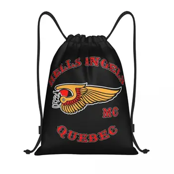 Hells Angels logó húzózsinóros hátizsák női férfi tornaterem sport zsák hordozható motorkerékpár klub bevásárlótáska zsák