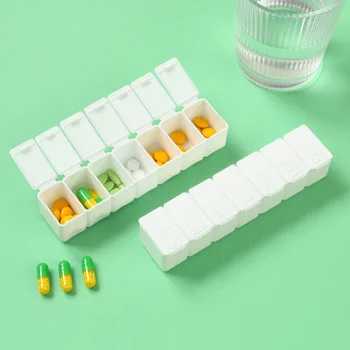 Heti tabletta doboz utazási gyógyszer tároló tabletta tok szervező gyógyszertartály tabletta adagoló műanyag független rács
