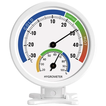  Higrométer hőmérő beltéri kültéri nedvességhőmérő 3 hüvelykes páratartalom-mérő monitor asztali állvánnyal