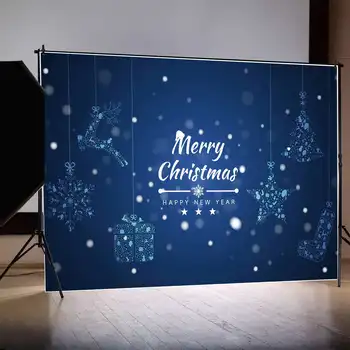 HOLD. QG háttér kék boldog karácsonyt banner boldog új évet poszter dekoráció háttér Eif rénszarvas hópehely ajándék fotófülke