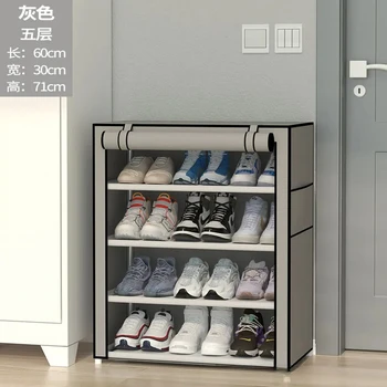 HOOKI Hivatalos új, határokon átnyúló cipőtartó Egyszerű összeszerelt, nem szőtt összecsukható cipőszekrény többrétegű porrög