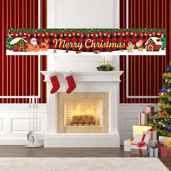 Hosszan tartó partidekoráció Újrafelhasználható ünnepi dekoráció beltéri kültéri karácsonyi falra akasztható háttér dekoráció Party kellékek 300cm Merry