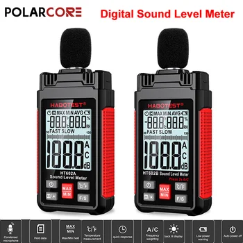 HT602 digitális zajszintmérő 30-130dB decibel monitoring teszter zajmérő gyors/lassú kettős mérési móddal zajmérő