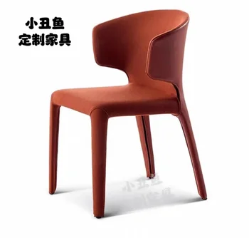 Hxl olasz minimalista bőr étkezőszék Szabadidő szék Asztali szék Tárgyaló Hotel szék