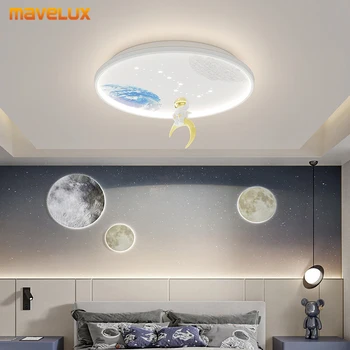 hálószoba lámpa Modern minimalista mennyezeti fény Hold űrhajós rajzfilm fiú és lány szoba lámpa beltéri világítás Lakberendezés