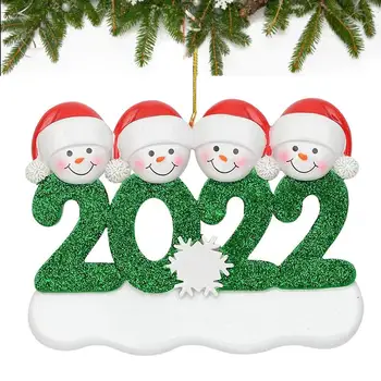 Hóember családi dísz Írható karácsonyi kalap Hűtőszekrény matrica 3D gyanta Kézírás Karácsonyi dekoráció Party Tree kellékek