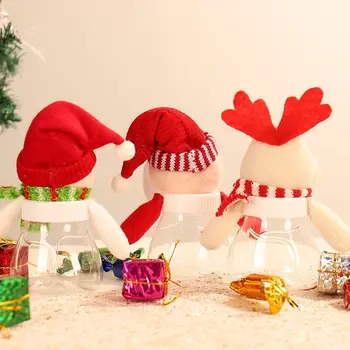 Hóember karácsonyi cukorkás üveg karácsonyi dekoráció mpty jávorszarvas Suger tok por megelőzése Mikulás karácsonyi cukorka doboz gyermek